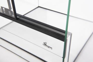 diversa Klein-Terrarium mit Belüftungsgitter schwarz 30x25x25cm