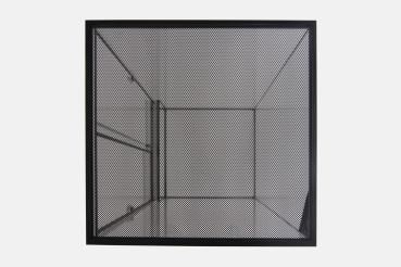 diversa Klein-Terrarium mit Belüftungsgitter schwarz 30x25x25cm