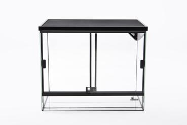 diversa Klein-Terrarium mit Belüftungsgitter schwarz 30x25x25cm