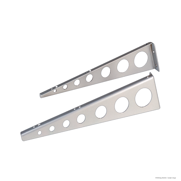 GIESEMANN Wandhalter für Stahlseilaufhängung (Paar) irridium metallic