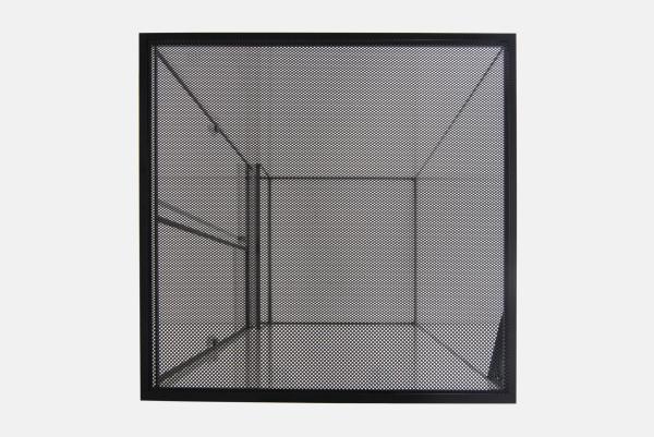 diversa Klein-Terrarium mit Belüftungsgitter schwarz 30x25x25cm