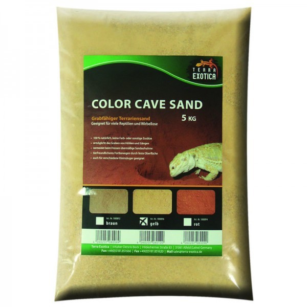 Color Cave Sand - gelb 5 kg grabfähiger Höhlensand