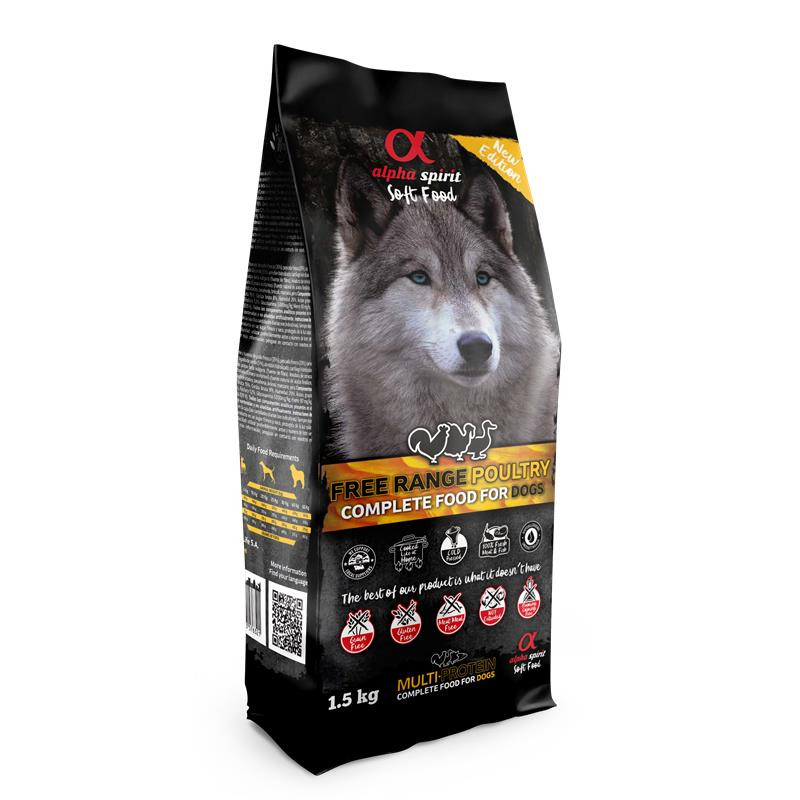 alpha spirit Dog Complete Soft Food Freiland-Geflügel 1,5 kg alpha spirit Dog Complete Soft Food Freiland-Geflügel 1,5 kg