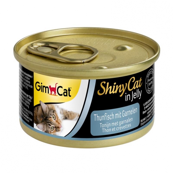 GimCat Dose ShinyCat Thunfisch mit Garnelen  24x 70g