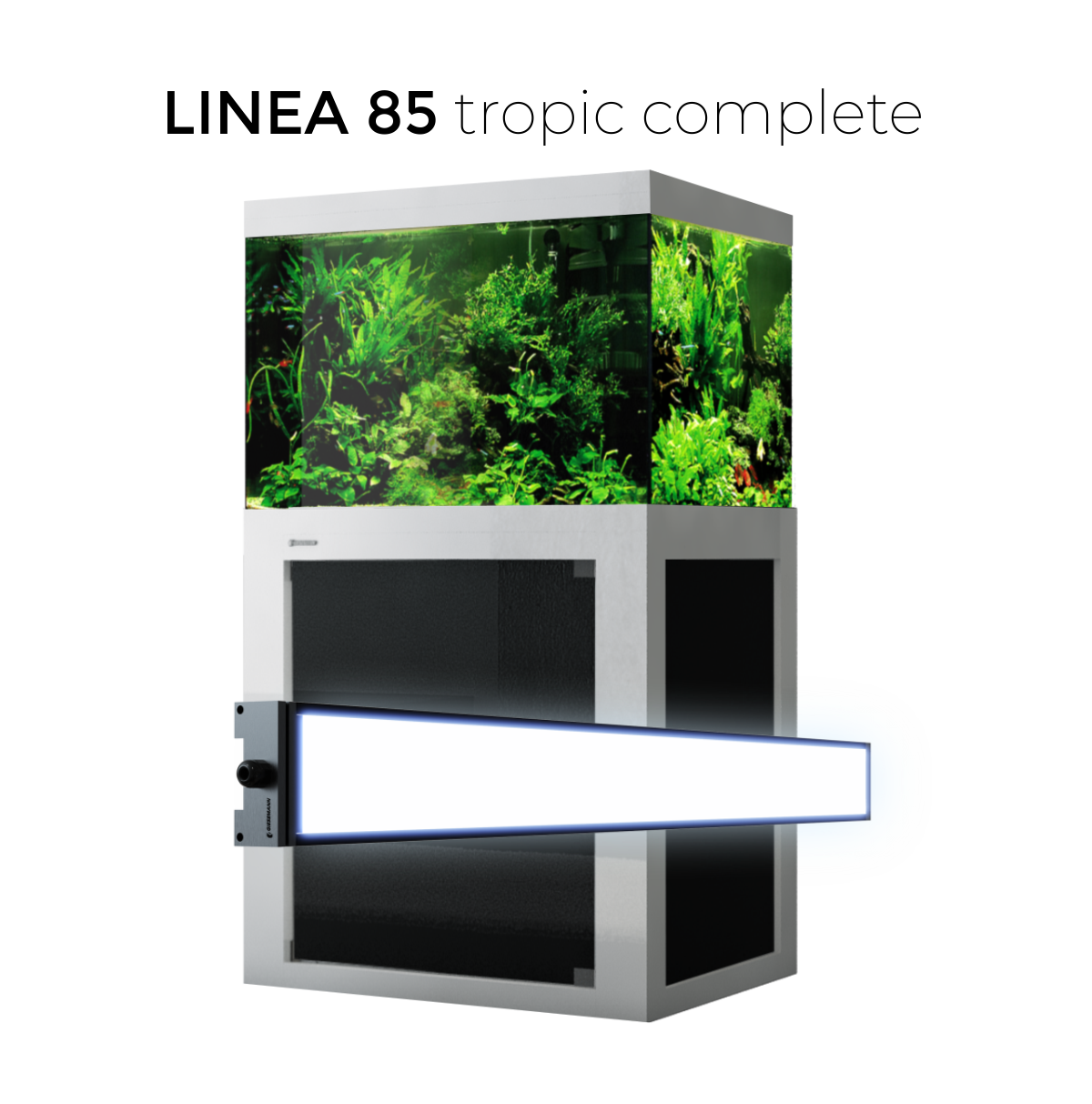 GIESEMANN LINEA 85 complete Süßwasser Aquarium 60cm /200 Liter Blackline