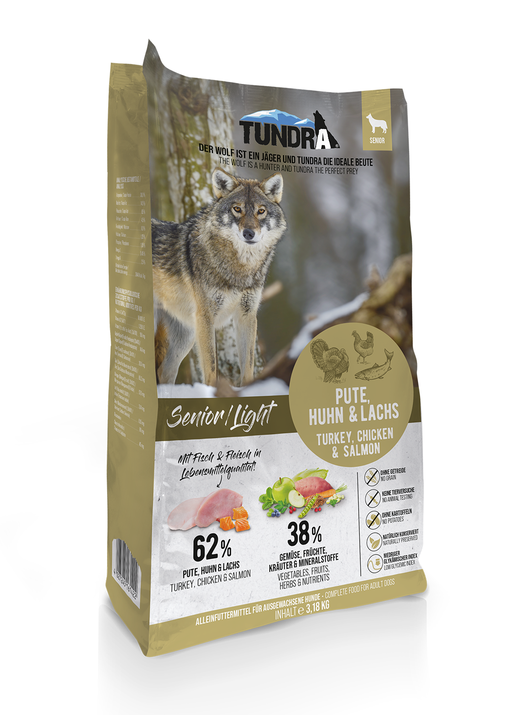 Tundra Dog Senior/Light Pute, Huhn & Lachs 3,18kg