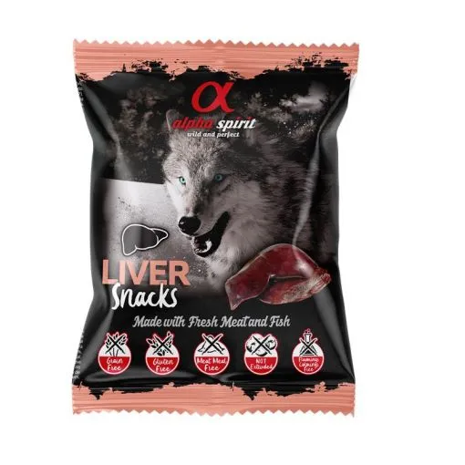 alpha spirit Dog Snack gewürfelt Leber 50g