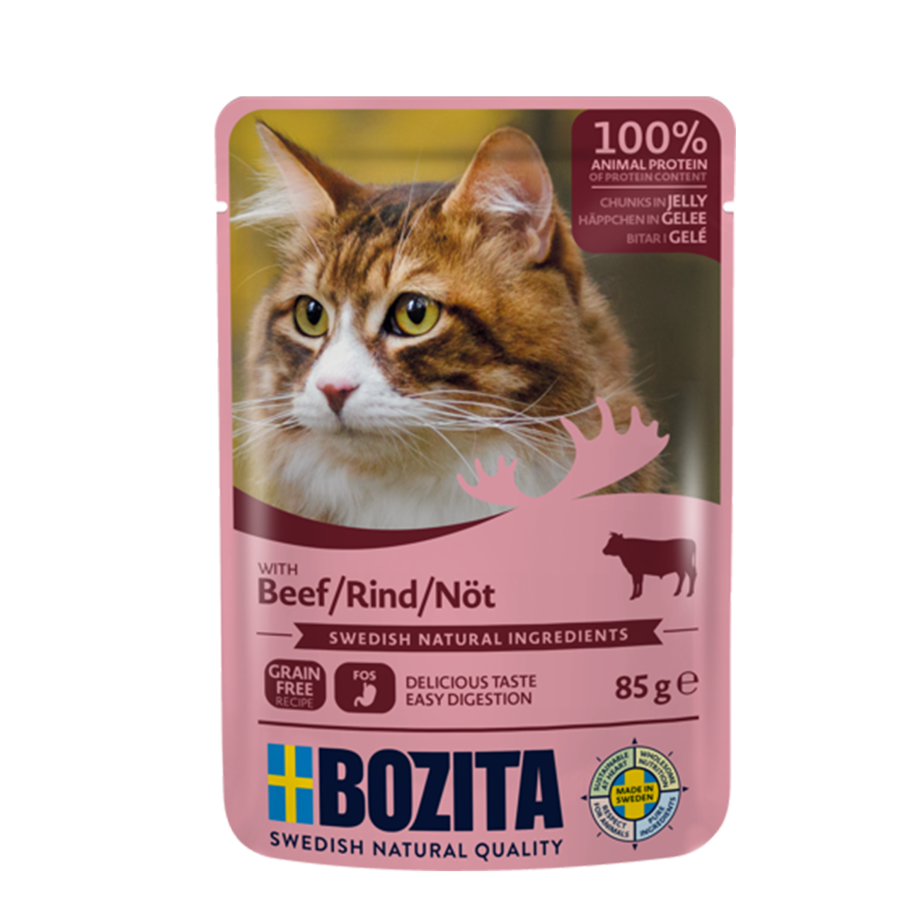 Bozita Häppchen in Gelee mit Rind 85g