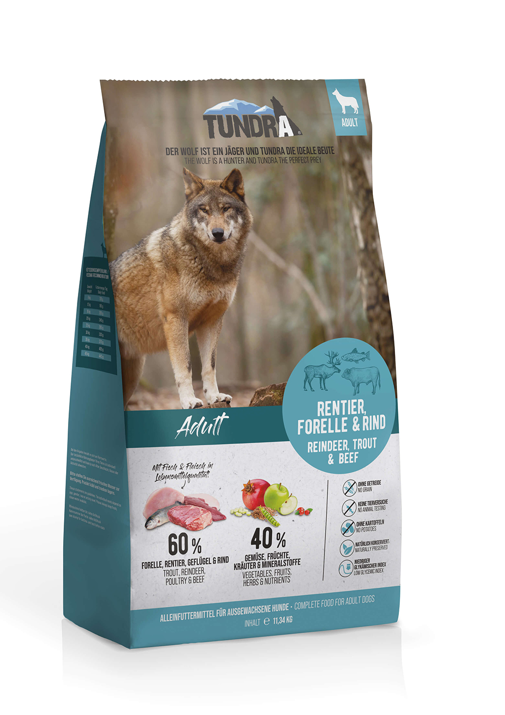 Tundra Dog Rentier, Forelle & Rind 11,34kg