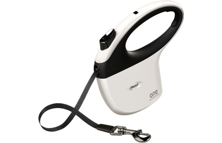 Flexi Roll-Leine One For All Gurt Weiß Schwarz