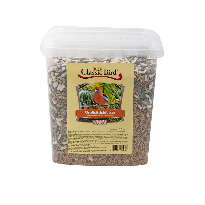 Classic Bird Großsittichfutter Eimer 3,5kg Classic Bird Großsittichfutter Eimer 3,5kg