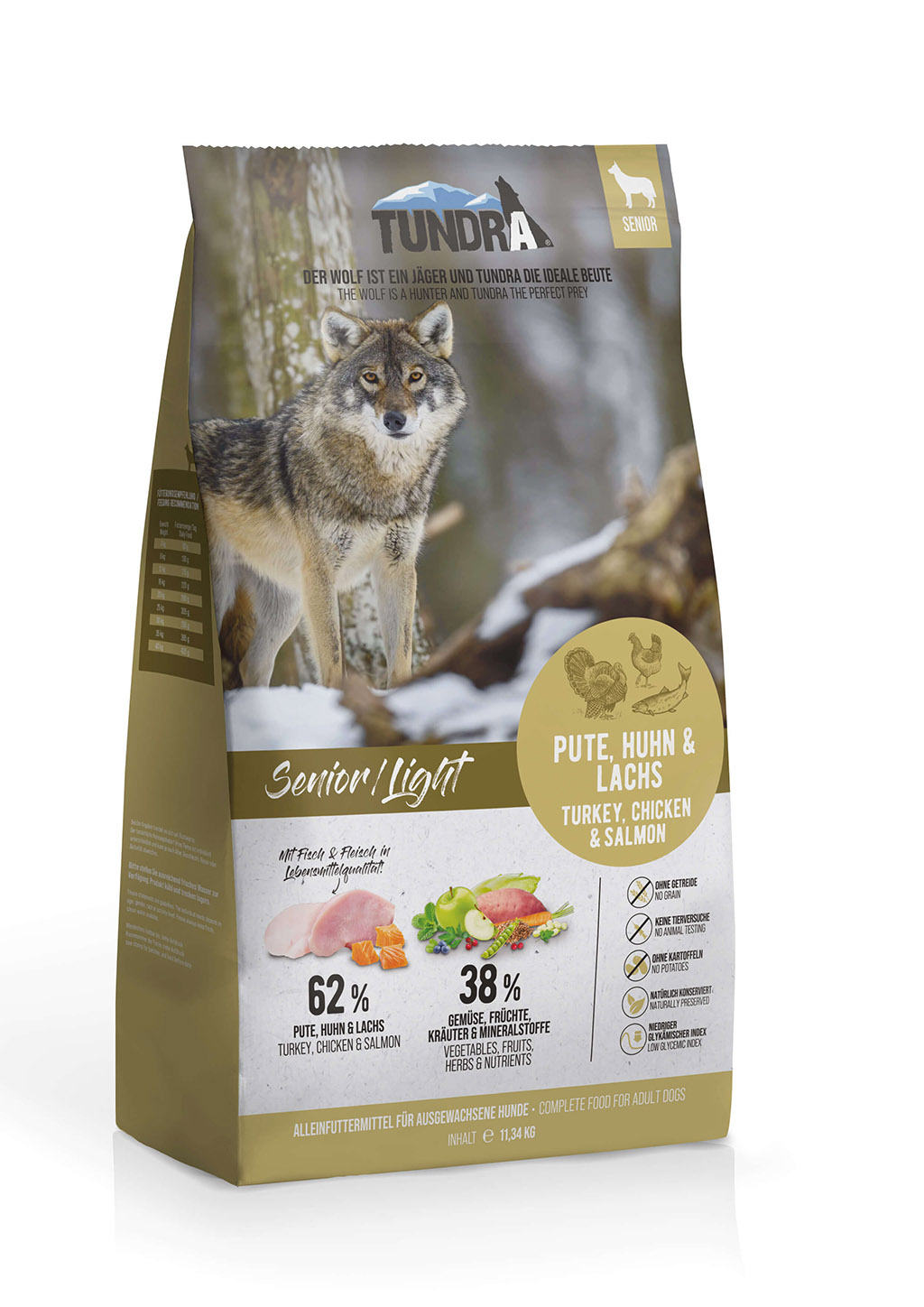 Tundra Dog Senior/Light Pute, Huhn & Lachs 11,34kg