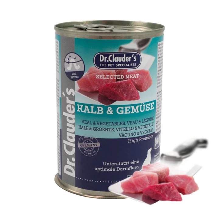 Dr.Clauder’s Selected Meat Kalb & Gemüse 400g Dosen