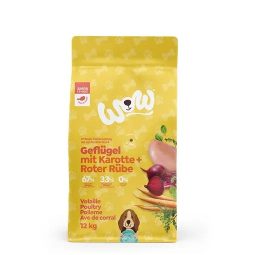 Wow Dog Trocken Junior Geflügel 12kg Wow Dog Trocken Junior Geflügel 12kg