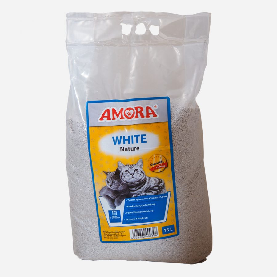 AMORA Katzenstreu White Compact Nature 15 Liter AMORA Katzenstreu White Compact Nature 15 Liter