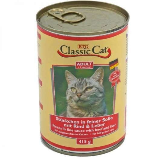 Classic Cat Dose Soße mit Rind & Leber 415 g - 12 Stück