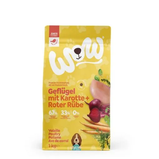 Wow Dog Trocken Minis Junior Geflügel 1kg Wow Dog Trocken Minis Junior Geflügel 1kg