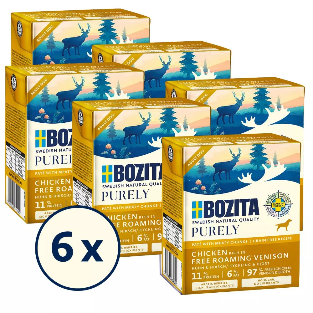 Bozita Purely Paté mit Huhn & Hirsch(6x 370g)