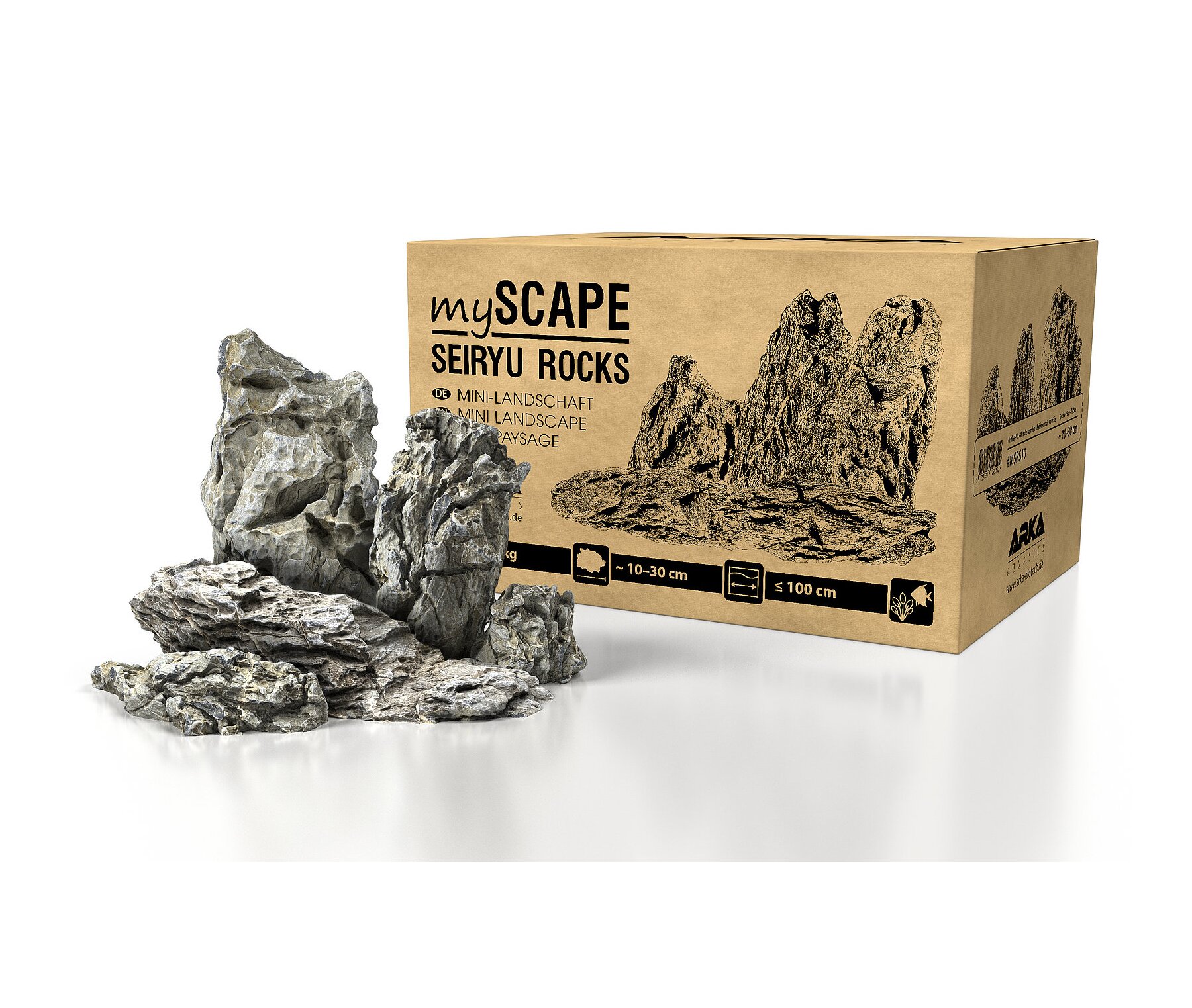 Arka - myScape-Rocks Seiryu 10-30cm 5kg Aquascaping Steine
