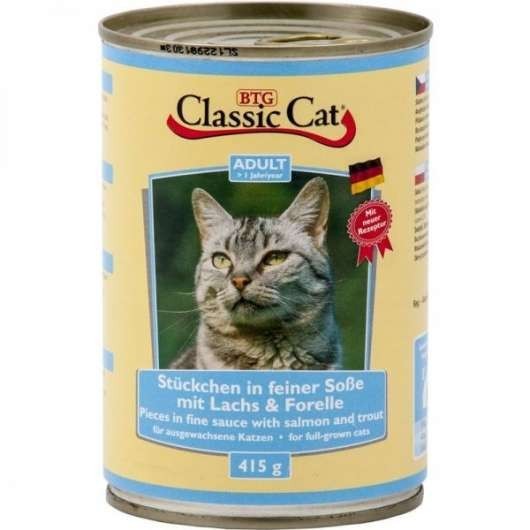 Classic Cat Dose Soße mit Lachs & Forelle 415 g - 12 Stück