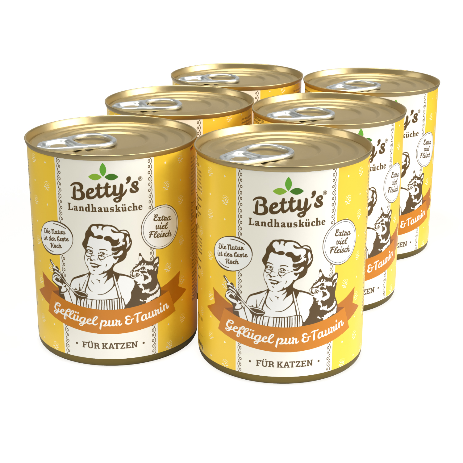 Bettys Landhausküche Katze Dose Geflügel pur (6 x 400g)