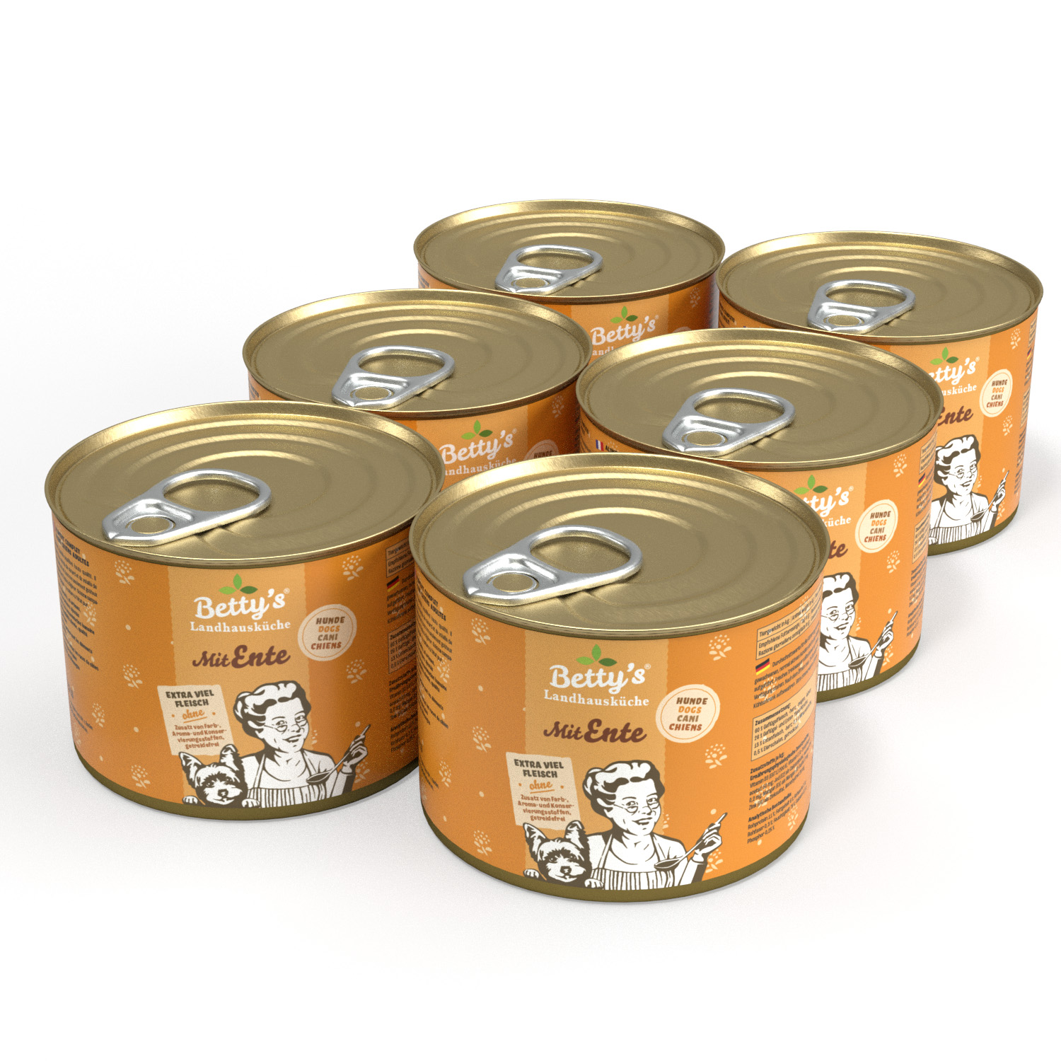 Bettys Landhausküche Hund Dose Ente 6x200g Bettys Landhausküche Hund Dose Ente 6x200g