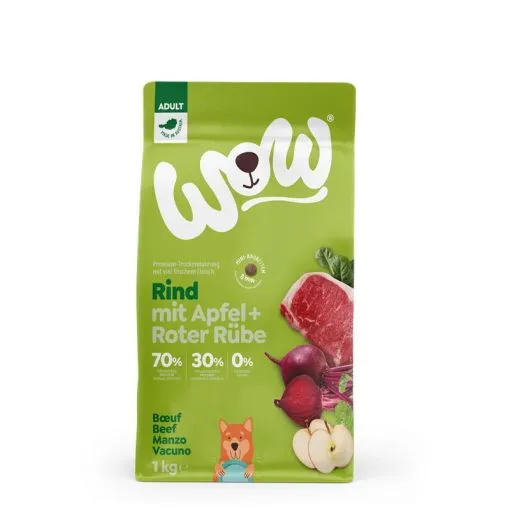 Wow Dog Trocken Minis Adult Rind 1kg Wow Dog Trocken Minis Adult Rind 1kg