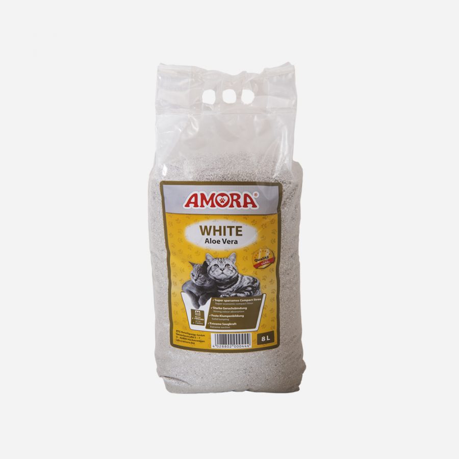 AMORA Katzenstreu White Compact Aloe Vera 8 Liter AMORA Katzenstreu White Compact Aloe Vera 8 Liter