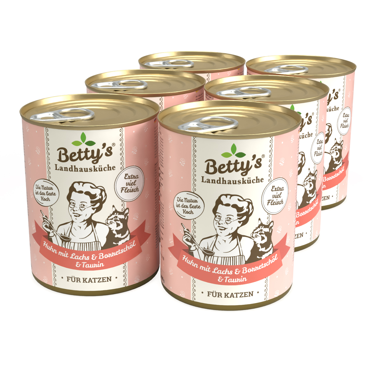 Betty`s Landhausküche Huhn mit Lachs & Borretschöl 400g(6 x 400g)