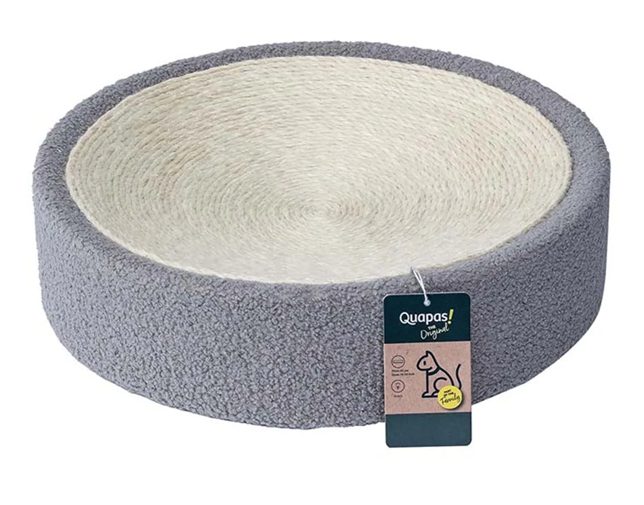 Quapas Catscratcher Plüsch Sisal grau