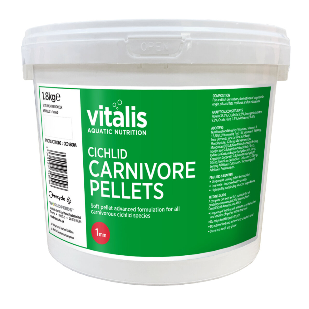 Vitalis Cichlid Carnivore Pellets 1mm 1,8kg