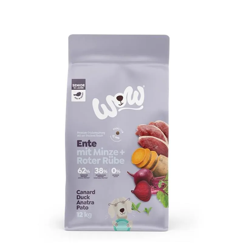 Wow Dog Trocken Senior Ente 12kg Wow Dog Trocken Senior Ente 12kg