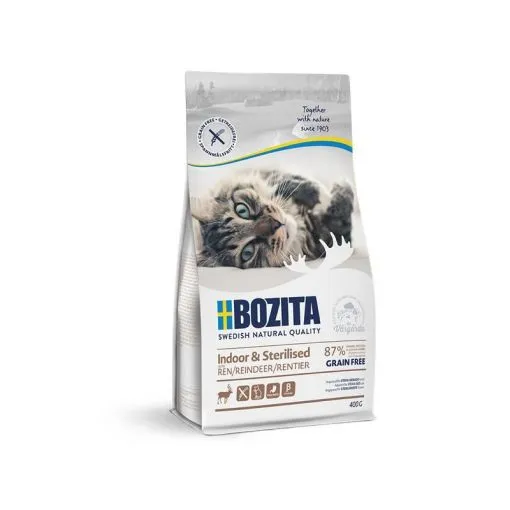 Bozita Indoor & Sterilised Grain free mit Rentier 400g