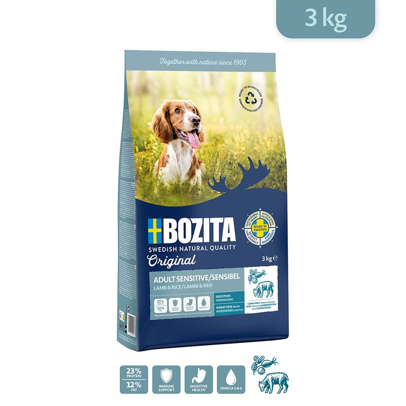 Bozita Original Adult Sensitive Lamm und Reis 3kg Bozita Original Adult Sensitive Lamm und Reis 3kg