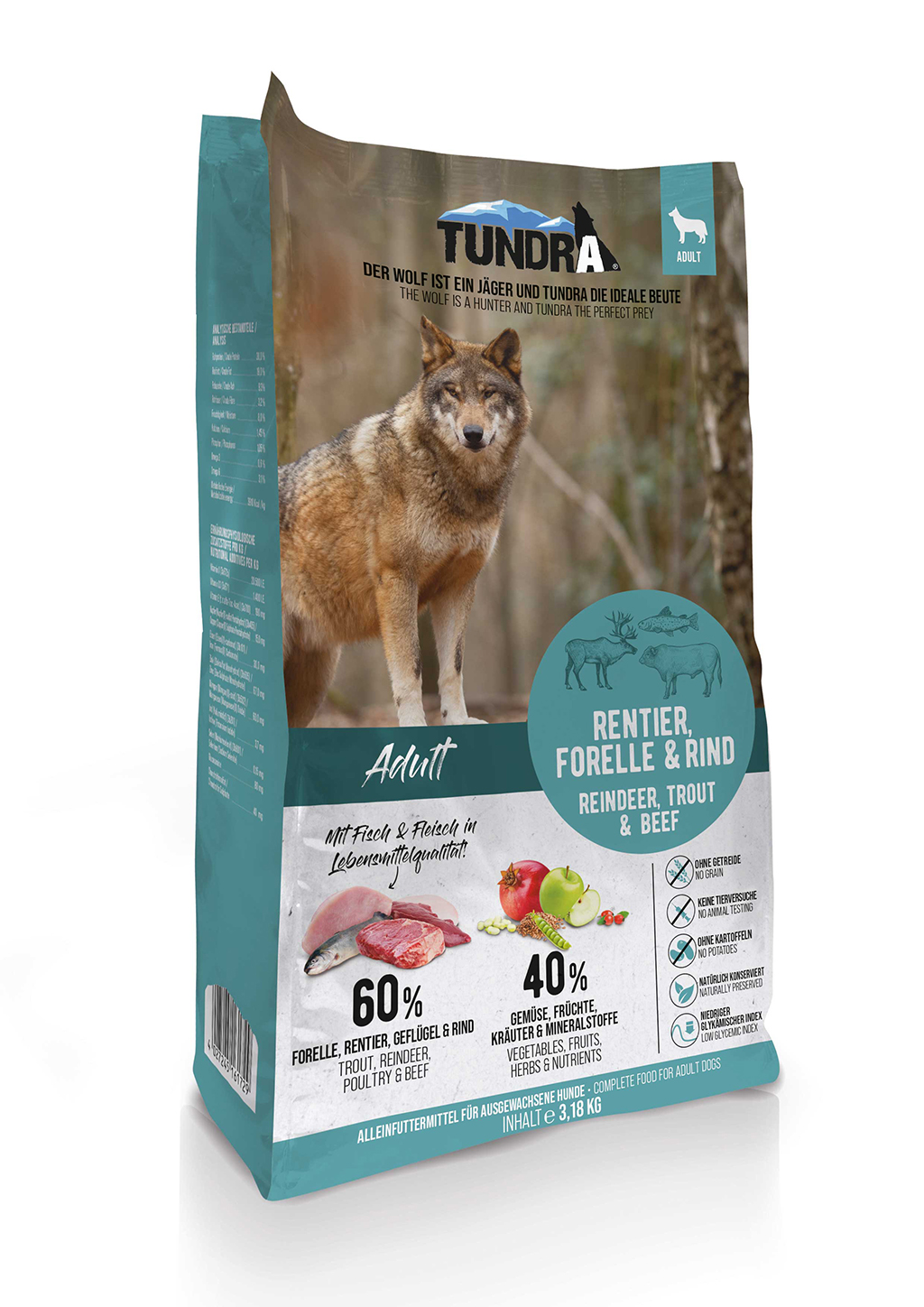Tundra Dog Rentier, Forelle & Rind 3,18kg