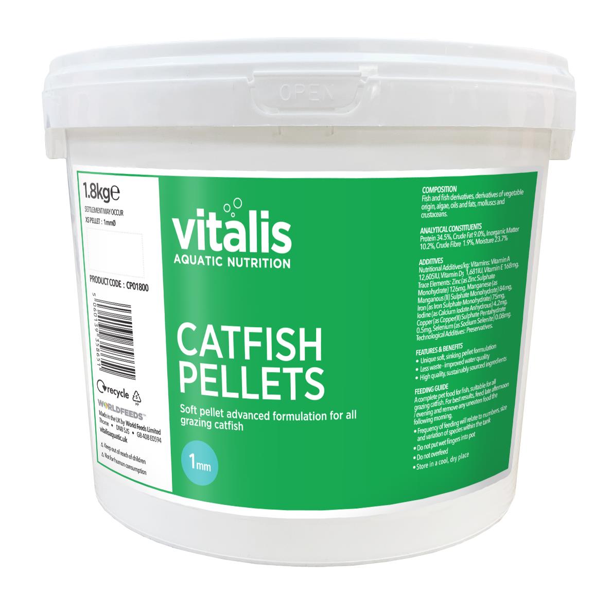 Vitalis Catfish Pellets 1mm - 1,8kg
