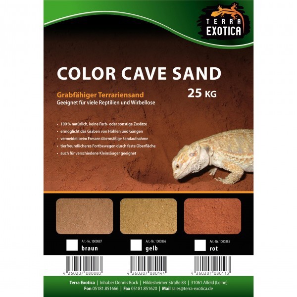 Color Cave Sand - gelb 25 kg grabfähiger Höhlensand