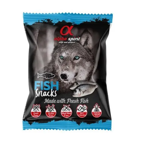 alpha spirit Dog Snack gewürfelt Fisch 50g