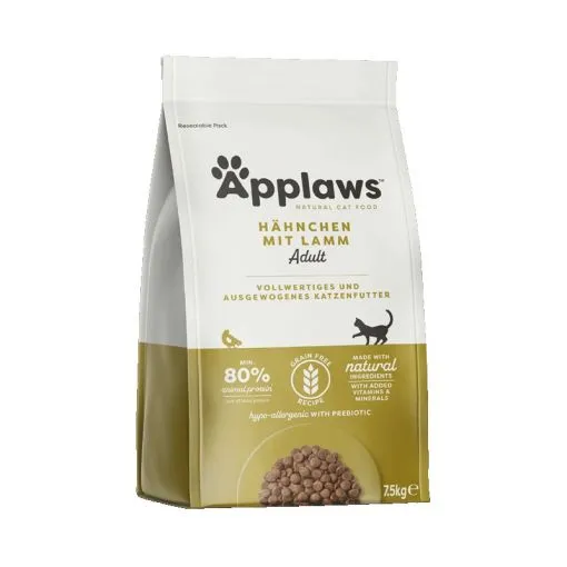 Applaws Cat Trockenfutter Hühnchen mit Lamm 7,5kg